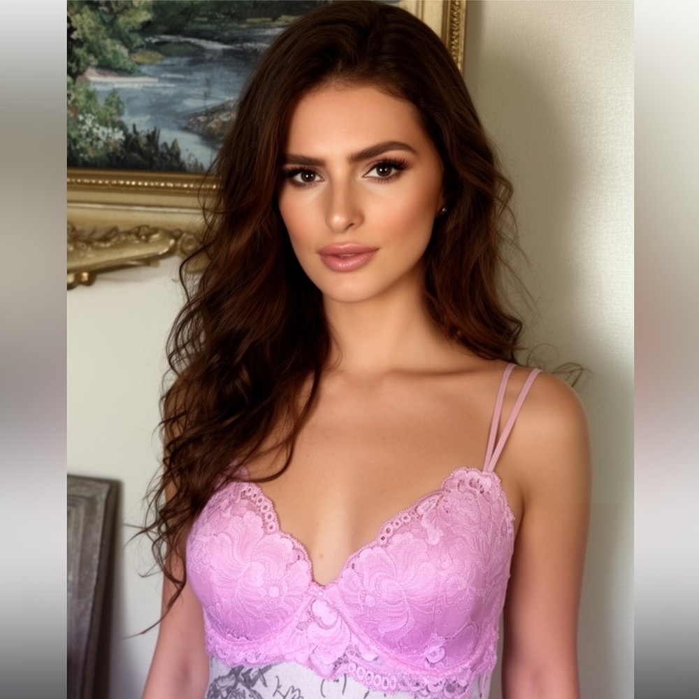 Women's Lace Bralette - Pink